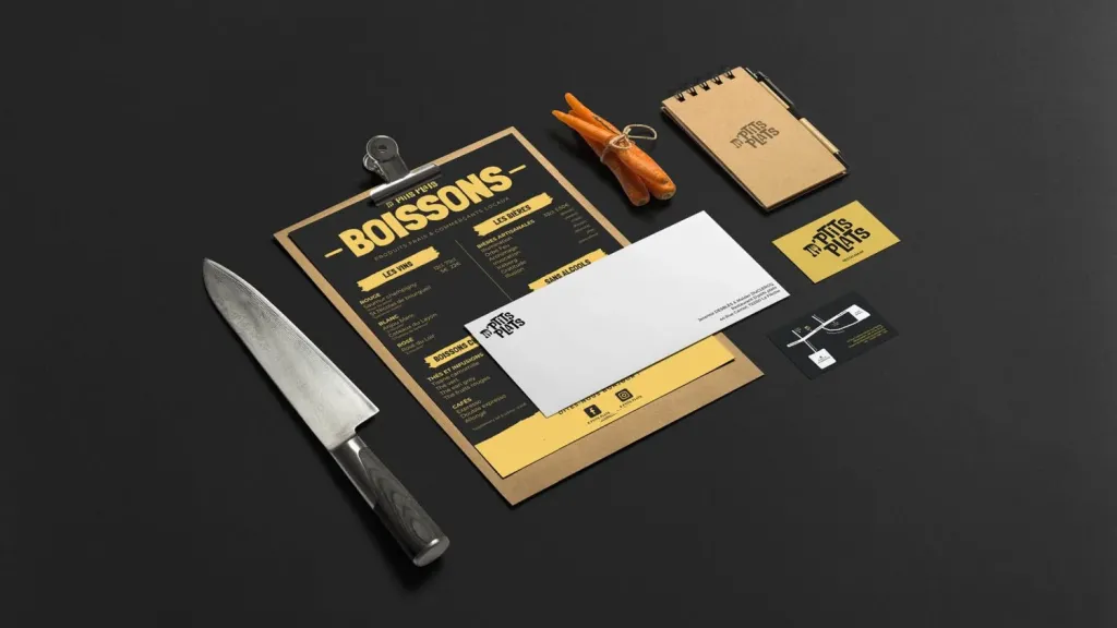 accessoires avec le logo d'ptits plats