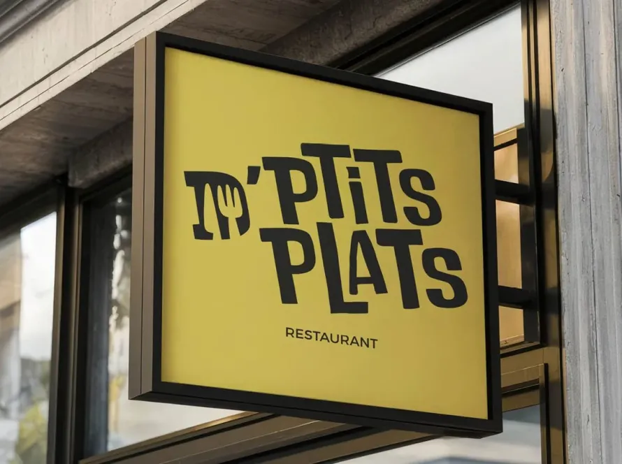 image représentant le logo sur la devanture du restaurant d'ptits plats