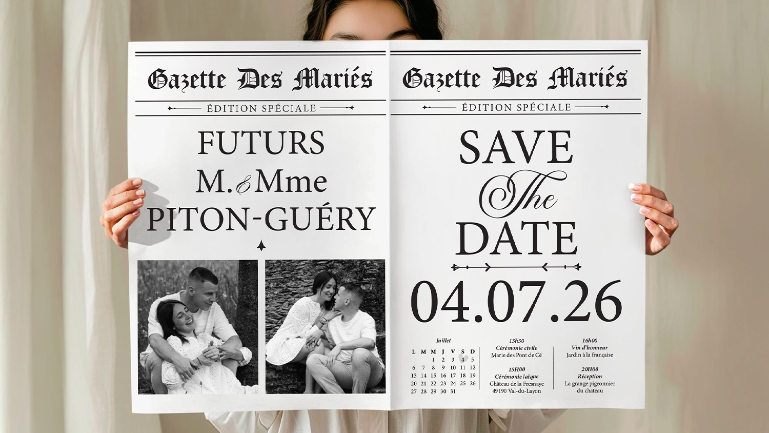 Faire-part mariage Énora & Corentin